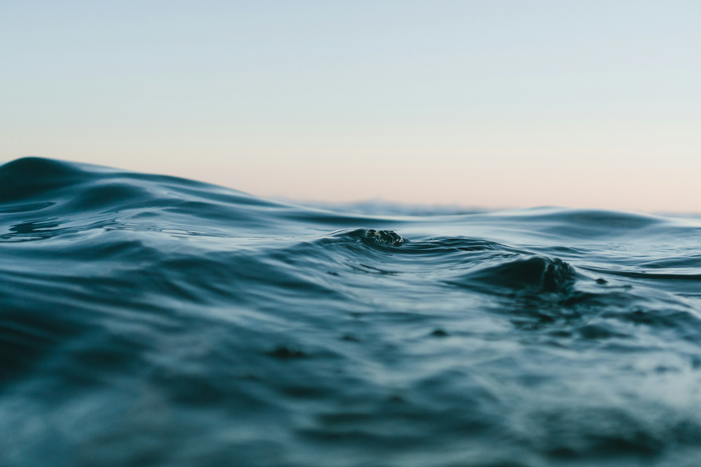 Ocean surface at dusk